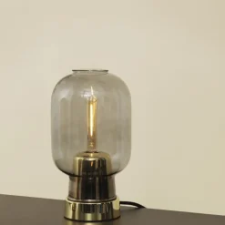 Amp Lampe de table - Laiton / Verre fumé (Outlet)