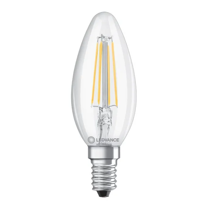 Ampoule LED flamme E14 clair 4.2W Equivalence Halo 40W 2700K Dimmable