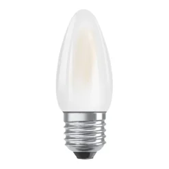 Ampoule LED Flamme E27 dépoli 4.8W Equivalence Halo 40W 2700K Dimmable