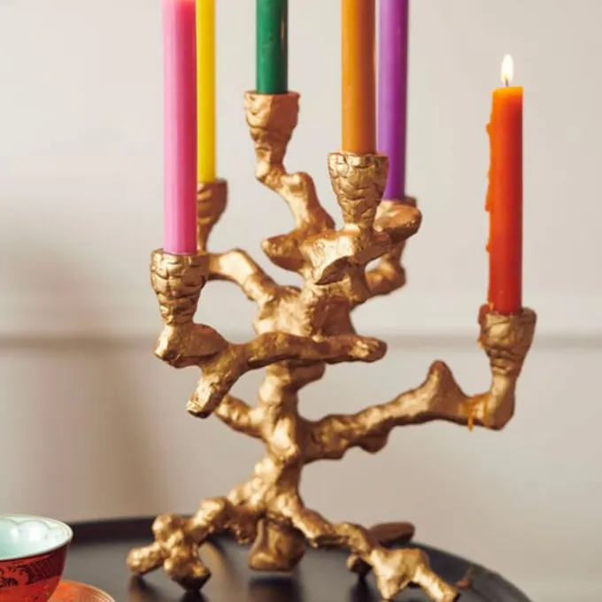 Apple tree candle holder