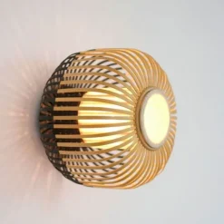 Applique / plafonnier bamboo light s noir