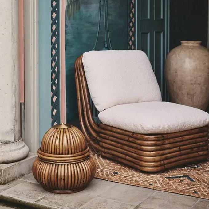 Bohemian 72 - Lampe de sol rattan