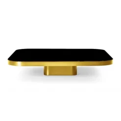 Bow Coffee Table 5 - L 100 x larg. 100 x H 25 cm - Laiton (Outlet)