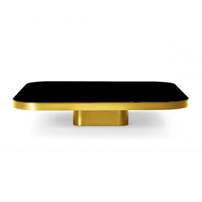 Bow Coffee Table 5 - L 100 x larg. 100 x H 25 cm - Laiton (Outlet)
