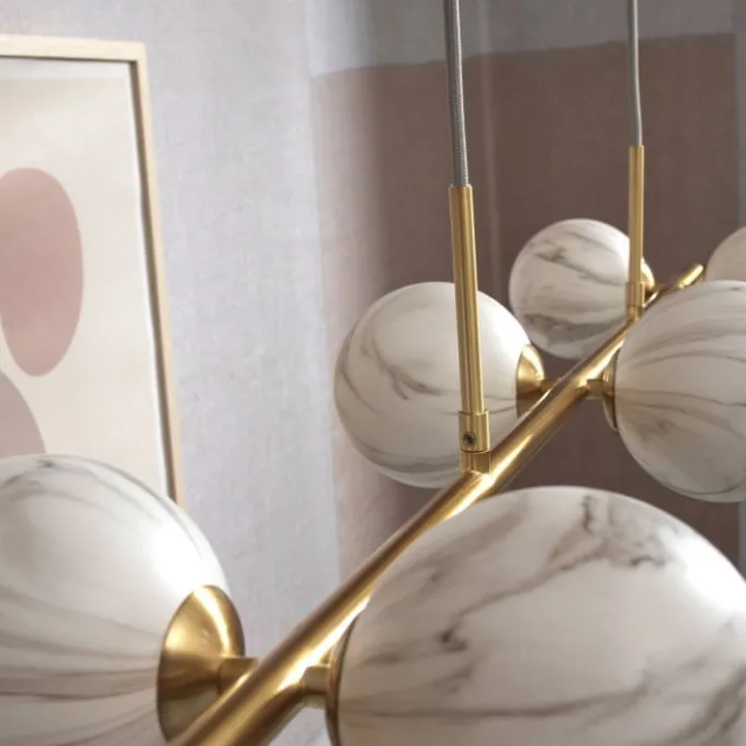Carrara - Suspension 6 globes