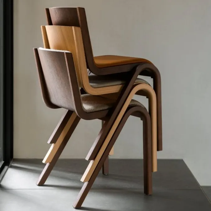 Chaise de salle à manger Ready - Front Upholstered Chêne