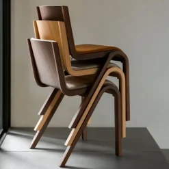 Chaise de salle à manger Ready - Front Upholstered Chêne teinté noir