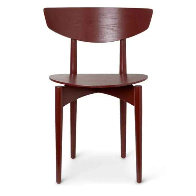 Chaise Herman - bois - rouge/marron (Outlet)