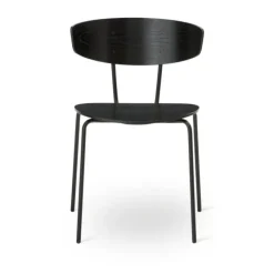 Chaise Herman - Pieds noir - Noir (Outlet)
