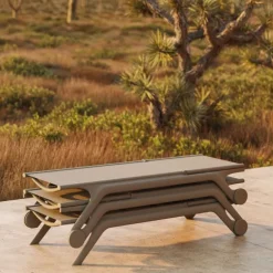 Chaise longue Africa - Lot de 4