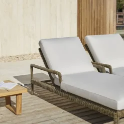 Chaise longue inclinable à accoudoirs Heritage