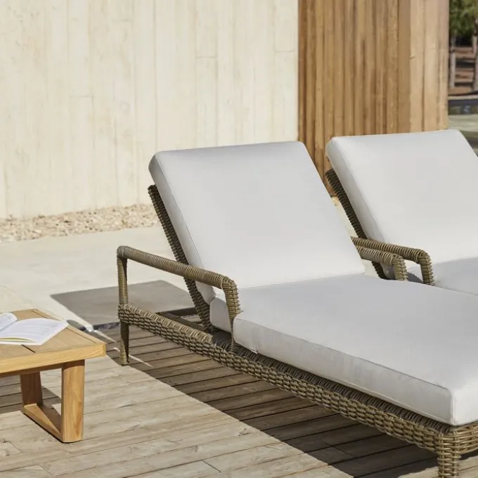 Chaise longue inclinable à accoudoirs Heritage