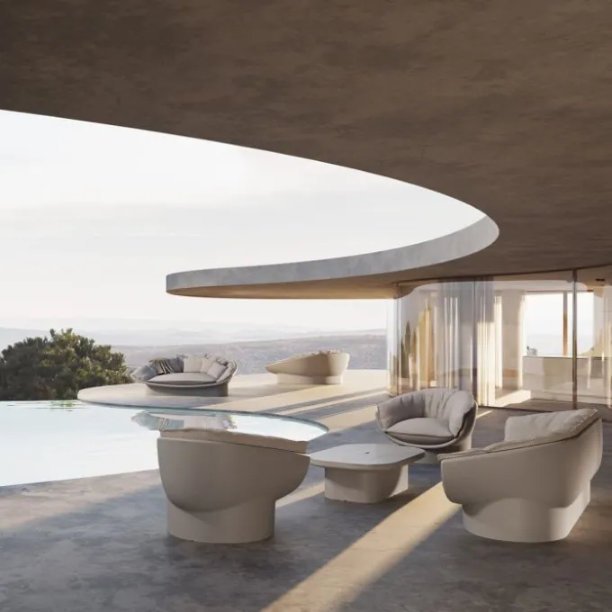Chaise lounge Luna