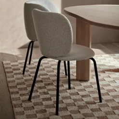 Check wool jute rugs