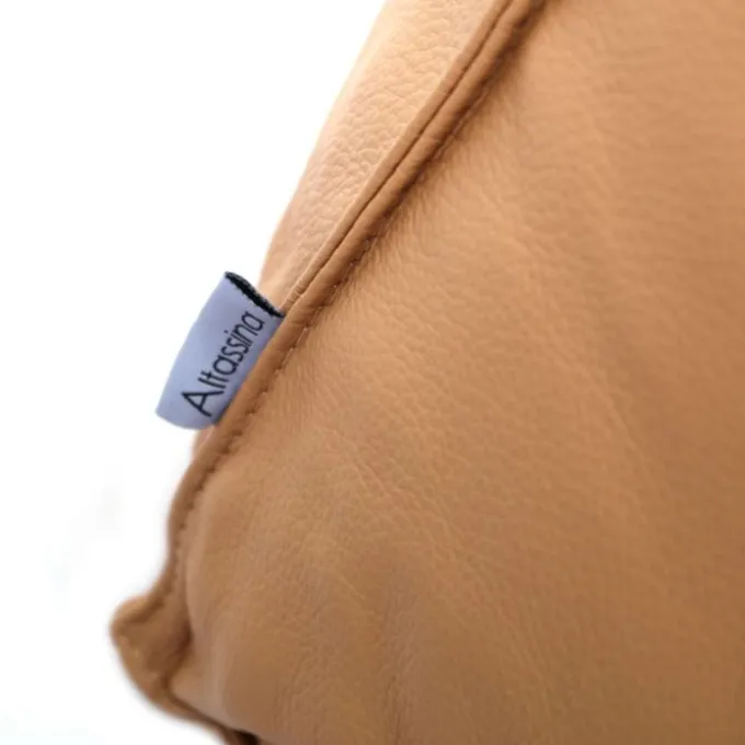 Cube pouf - Cuir Camel (Outlet)