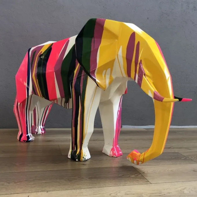 Elephant Large - Rainbow