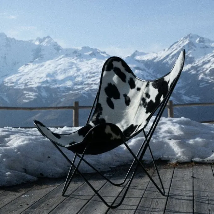 Fauteuil Butterfly AA - peau de vache