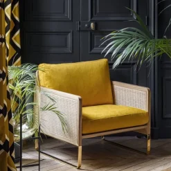 Fauteuil cannage bois naturel