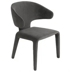 Fauteuil Toro - Velours Gris foncé (Outlet)