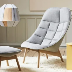 Fauteuil Uchiwa avec Ottoman