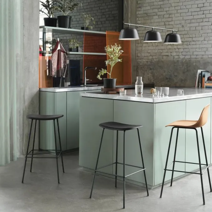 Fiber Bar Stool 75cm - Tube base (Recyclé)