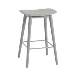 Fiber tabouret de bar - piètement bois