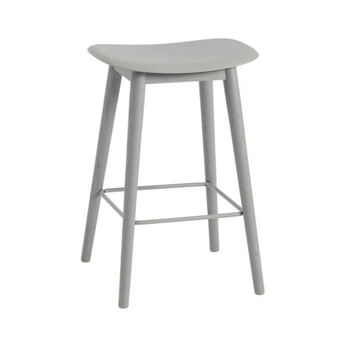 Fiber tabouret de bar - piètement bois
