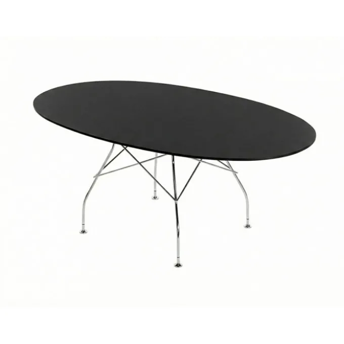 Glossy noir ovale