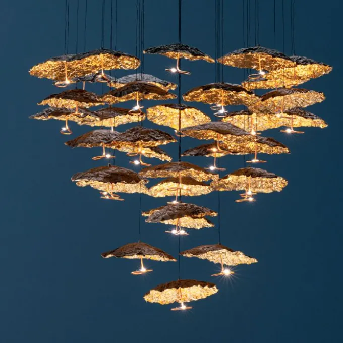 Gold Moon Chandelier