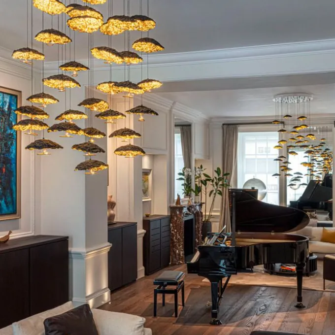 Gold Moon Chandelier