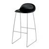 Gubi tabouret 3D pieds chromés noir