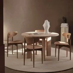 Herman Dining Chair - Bois - Assise rembourrée