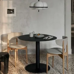Herman Dining Chair - Bois - Rembourrée