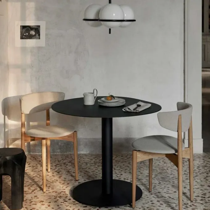 Herman Dining Chair - Bois - Rembourrée