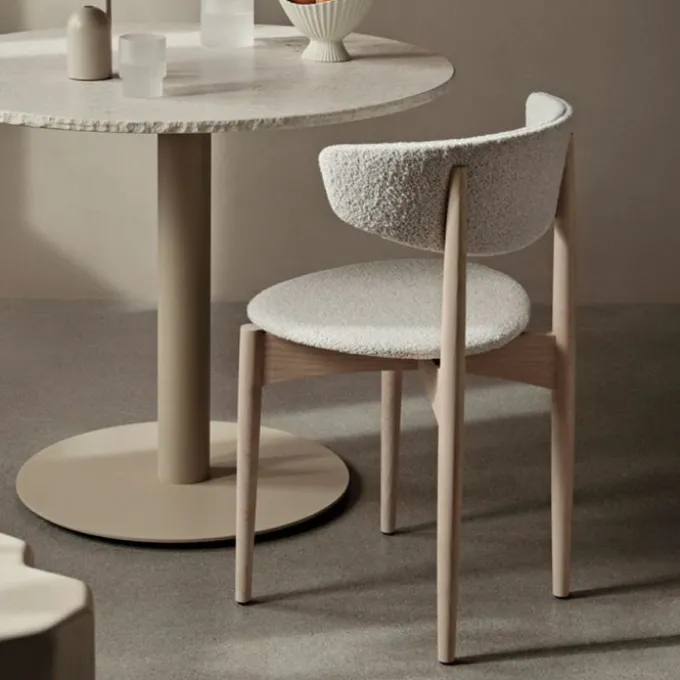 Herman Dining Chair - Bois - Rembourrée