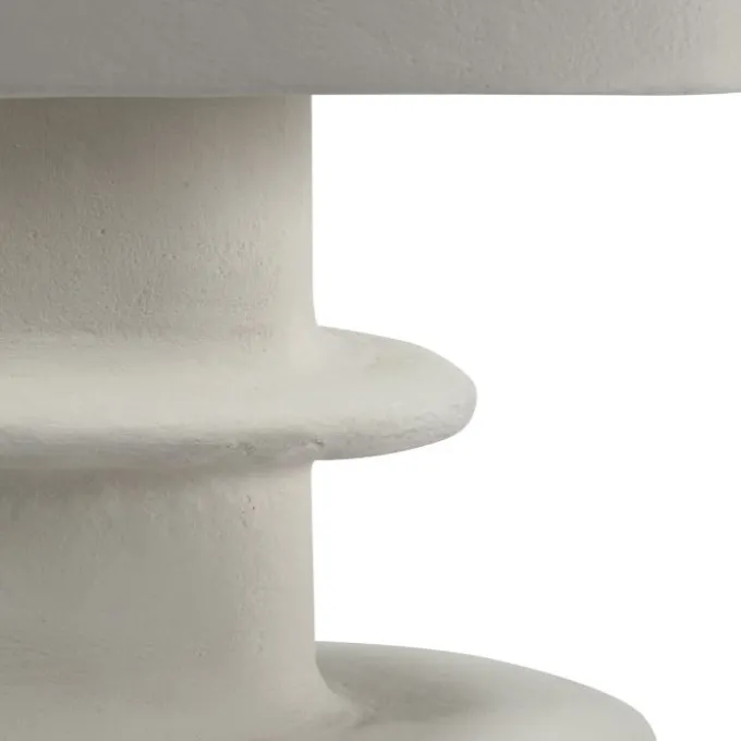 Lampe de table blanche papier maché géométrique Earth
