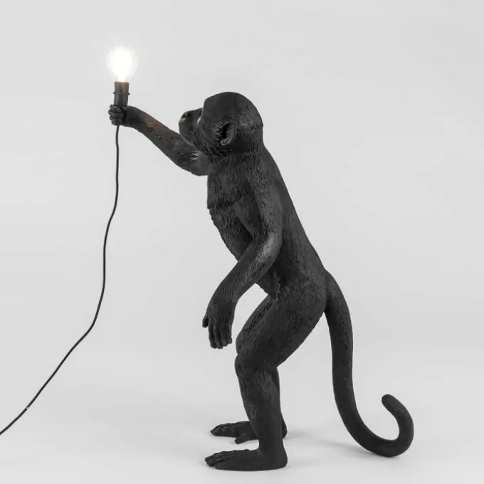 Lampe à poser The Monkey Lamp Standing noir - outdoor
