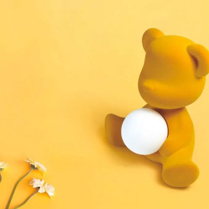 Lampe sans fil Teddy girl velvet