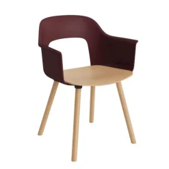 Layout 222 Fauteuil - Pieds bois - Bicolore