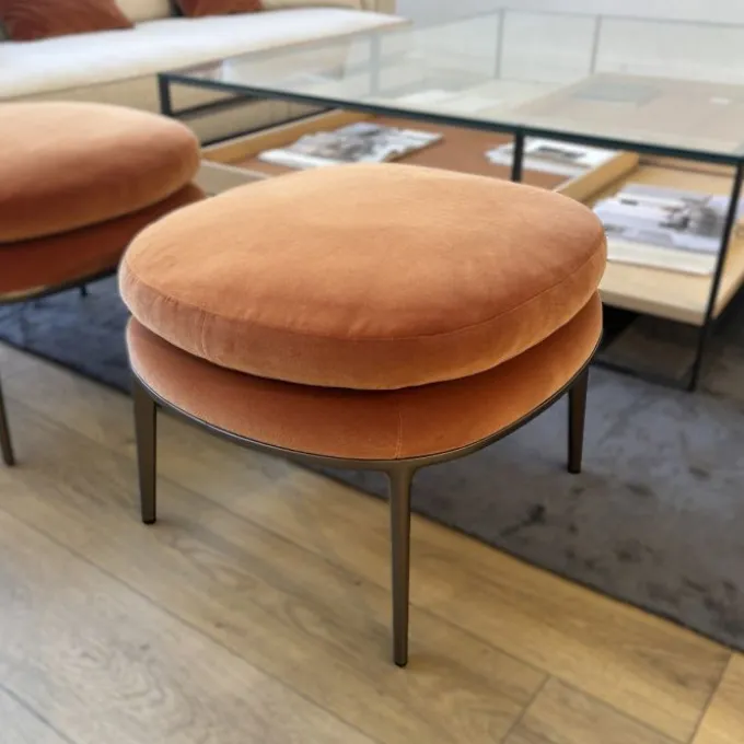 Lot de 2 Poufs Caratos - Sirio Safran (Outlet)