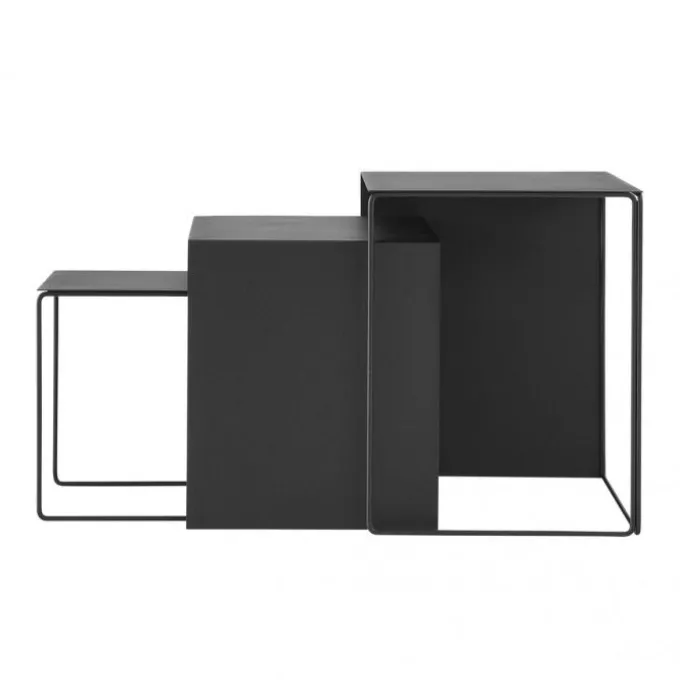 Lot de 3 tables gigognes Cluster
