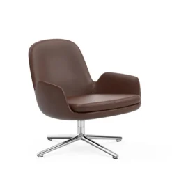Lounge chair Era low swivel cuir