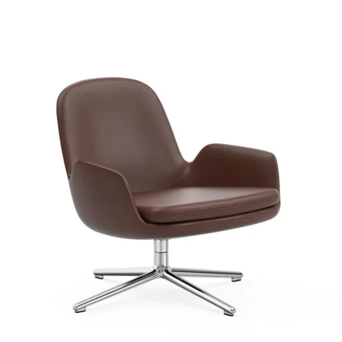 Lounge chair Era low swivel cuir
