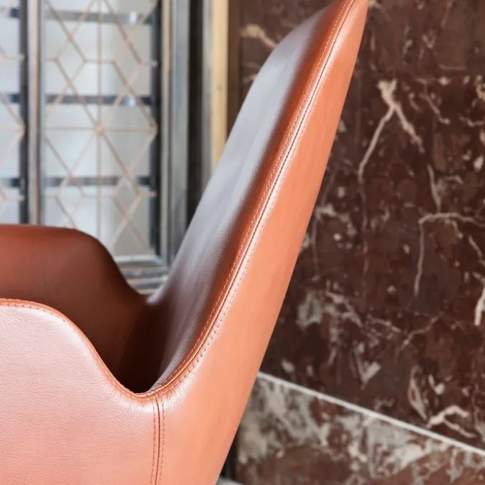 Lounge chair Era low swivel cuir