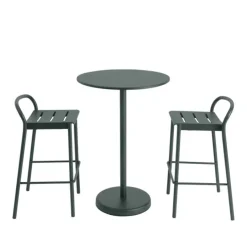 Mange-debout Rond Linear Steel