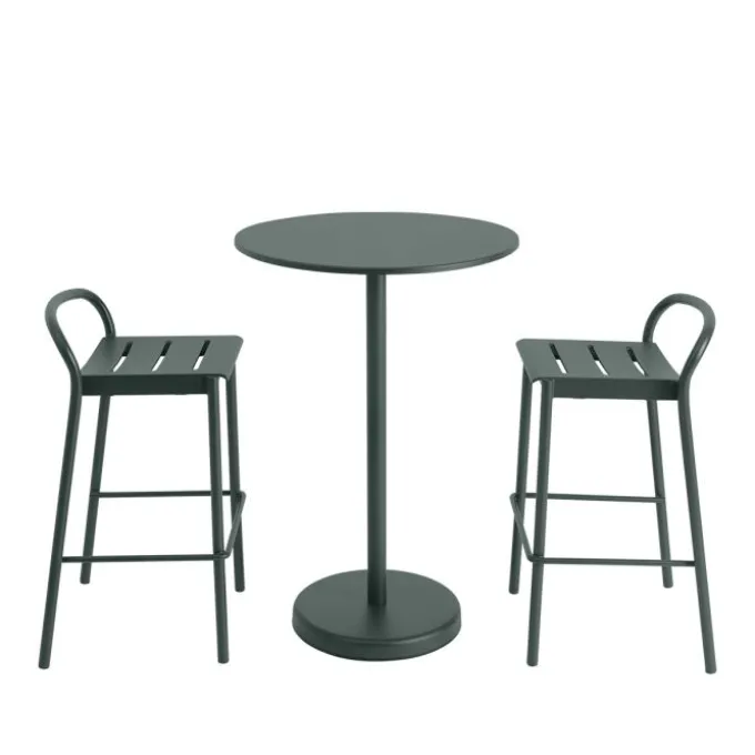 Mange-debout Rond Linear Steel