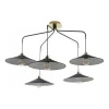 Plafonnier Gatsby 5 lampes - Paon noir et blanc (Outlet)