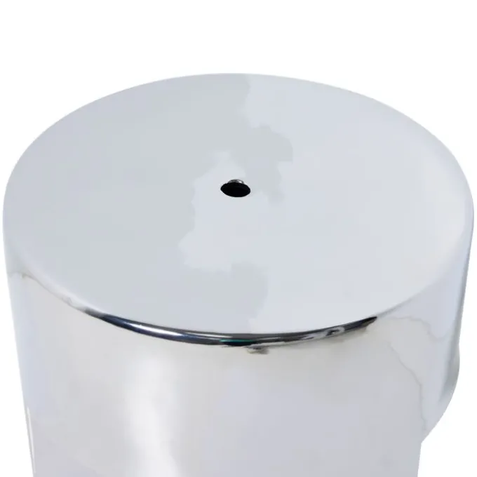 Stoneware table d'appoint chrome