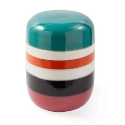 Striped Pill Side Table