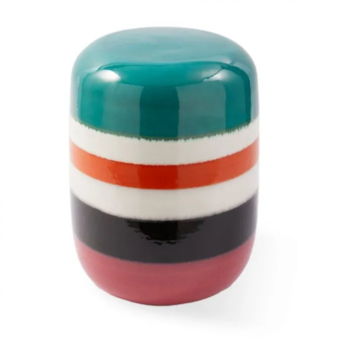Striped Pill Side Table